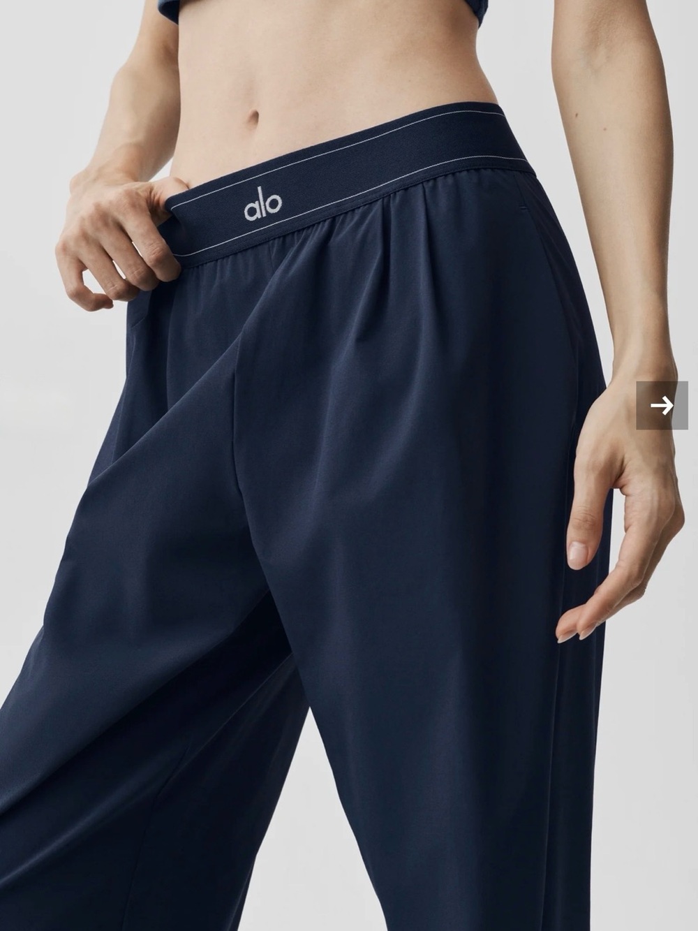 ALO Yoga Navy Wide-Leg Lounge Pants